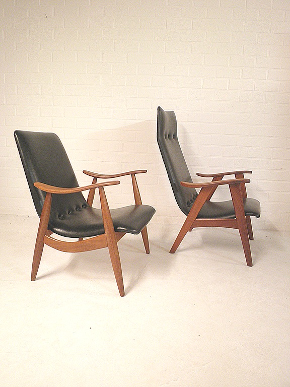 cabine compact gek geworden Vintage Deense design fauteuil | Bestwelhip