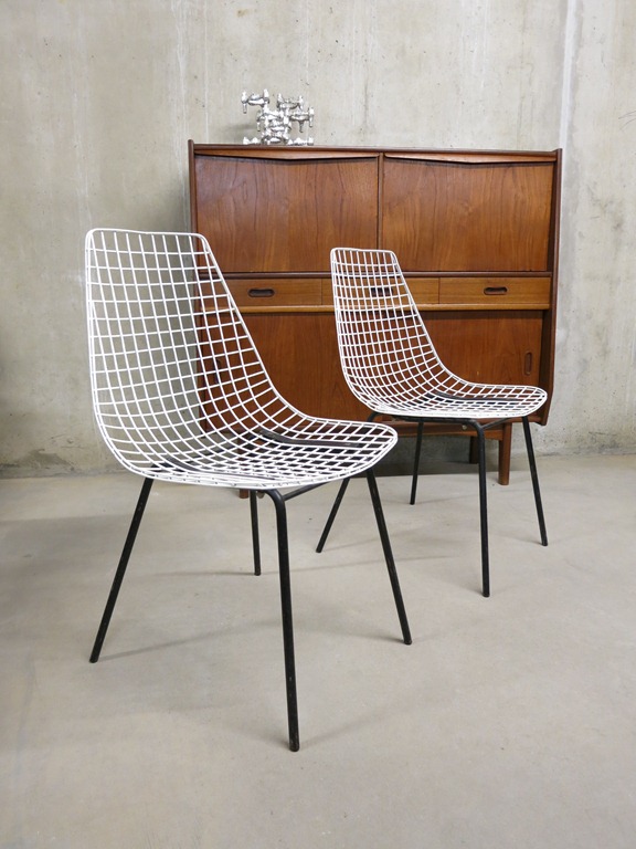 nog een keer Touhou Ieder Vintage metalen draadstoel wire chairs | Bestwelhip
