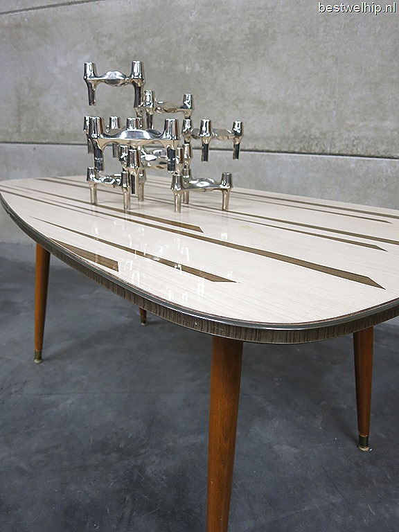 Munching Slaapzaal som Fifties mid century design coffee table, vintage design salontafel jaren 50  | Bestwelhip