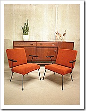 vintage gispen fauteuil model 1407 Wim Rietveld Dutch design