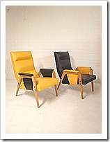 retro lounge fauteuils stoelen jaren 60