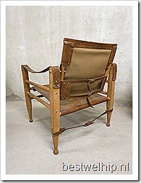 Borge Mogensen leather Safari chair Danish vintage modern chair