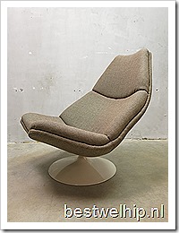 Artifort vintage lounge chair swivel chair / Artifort ‘schelp’ model F591 Geoffrey Harcourt