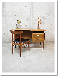 Mid century vintage design desk Danish vintage design bureau Deens