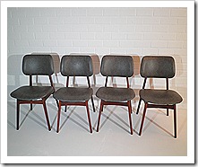 vintage eetkamerstoelen deense stijl, vintage diner chair danish style