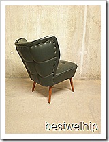 jaren 50 skai leren coctail stoel clubfauteuil vintage retro