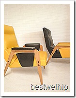 skai leren stoelen fauteuils chairs retro vintage design