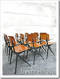 Industrial vintage School Chairs Marko vintage schoolstoelen