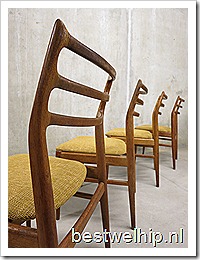 Deense vintage eetkamerstoelen, dining chairs Danish design Andersen, Niels O. MØLLER