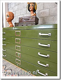 Architecten tekenladenkast industrieel LIPS Industrial chest of drawers