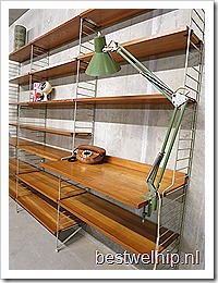 Vintage design Nisse string modulair wandsysteem/ wall system Nisse Strinning