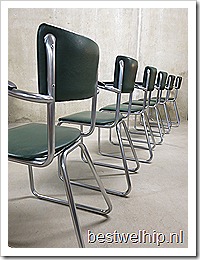 Ahrend vintage design buisframe stoelen