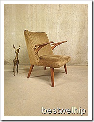 cocktail chair danish deense vintage club fauteuil stoel