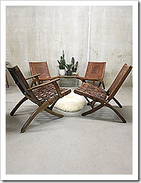 Mid century design folding chairs H. Wegner style