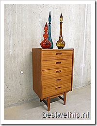 Mid century vintage desgin cabinet, Deens ladenkastje 