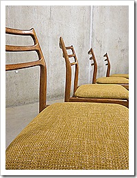 Deense vintage eetkamerstoelen, dining chairs Danish design Andersen, Niels O. MØLLER