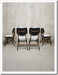 Vintage Danish dining dinner chairs eetkamer stoelen