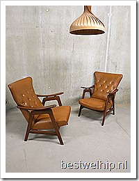 Scandinavische vintage lounge fauteuils / chairs Danish style