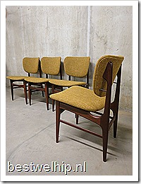 Deense eetkamerstoelen vintage dining chairs mid century Danish design