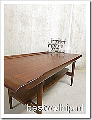 vintage houten salontafel bijzettafel coffee table Danish style