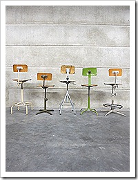 Vintage design krukken barkrukken industrieel, Industrial vintage drawing stool