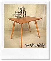 retro vintage houten bijzettafel side table coffee table