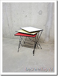 Mid century design miniset Pilastro nesting tables