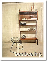 vintage houte wandkast Webe, Louis van Teeffelen, vintage modular wallsystem