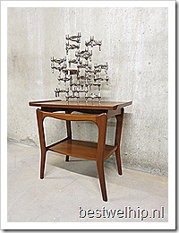Vintage mid century design side table cabinet Webe Louis van Teeffelen bijzettafel