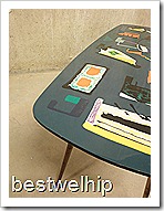 retro vintage salontafel koffietafel coffeetable tile table style