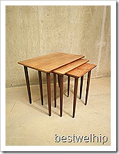 vintage design miniset Deens Bramin nesting tables