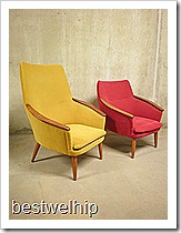lounge chair Bovenkamp Danish design, lounge stoel fauteuil Bovenkamp Deens design