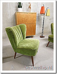 'Nature’ coctail chairs clubfauteuils lounge stoelen jaren 50 60 retro vintage