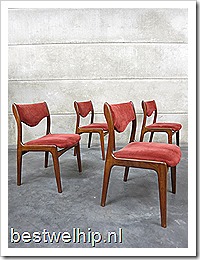 Danish dinner chairs vintage eetkamerstoelen Deense stijl