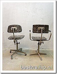 ‘Snake’ preview…Friso Kramer vintage bureau stoel industrieel, Friso Kramer desk chair Industrial