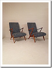 mid century lounge chairs easy chairs vintage retro stoelen 