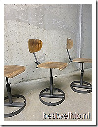 Industrial vintage stools, vintage krukken industrieel