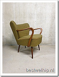 vintage retro deense cocktail stoel club fauteuil, Danish armchair vintage design cocktail chair