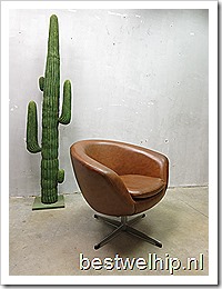 Sixties vintage swivel lounge chair, vintage retro lounge fauteuil jaren 60