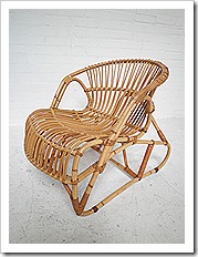 rotan vintage design fauteuil retro