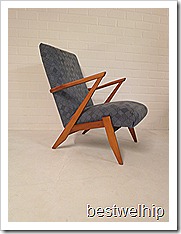 vintage design lounge chair retro fauteuil jaren 50