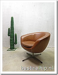 Sixties vintage swivel lounge chair, vintage retro lounge fauteuil jaren 60