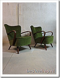 Mid century design arm chairs clubfauteuils lounge chairs