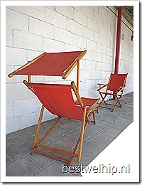 Vintage strandstoelen jaren 50 beach chairs retro