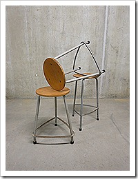 Industrial stool mid century vintage design kruk industrieel