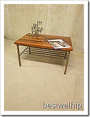 retro vintage design salontafel palisander hout minimalistisch