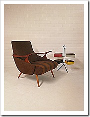 vintage retro stoel clubfauteuil deense stijl