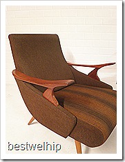vintage design lounge fauteuil deense stijl mid century chair