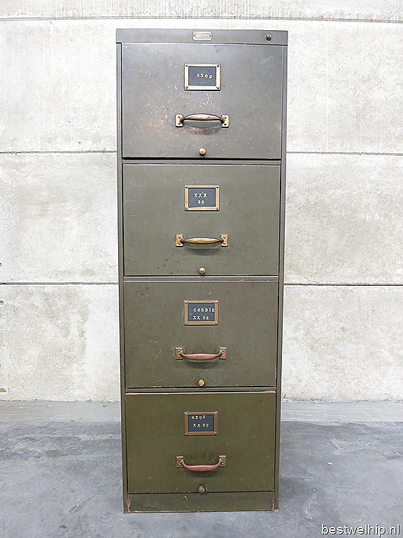 Verschillende goederen van Oefenen Vintage archiefkast industrieel, Industrial vintage cabinet Bookcase Desk  file GF allsteel | Bestwelhip