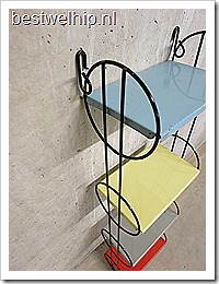 vintage wandrek boekenrek wall system wall rack Tomado stijl style industrieel